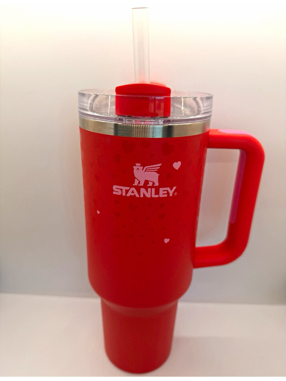 Stanley Quencher H2.0 FlowState 40 oz Hearts Tumbler w/ Handle Lid Straw Target